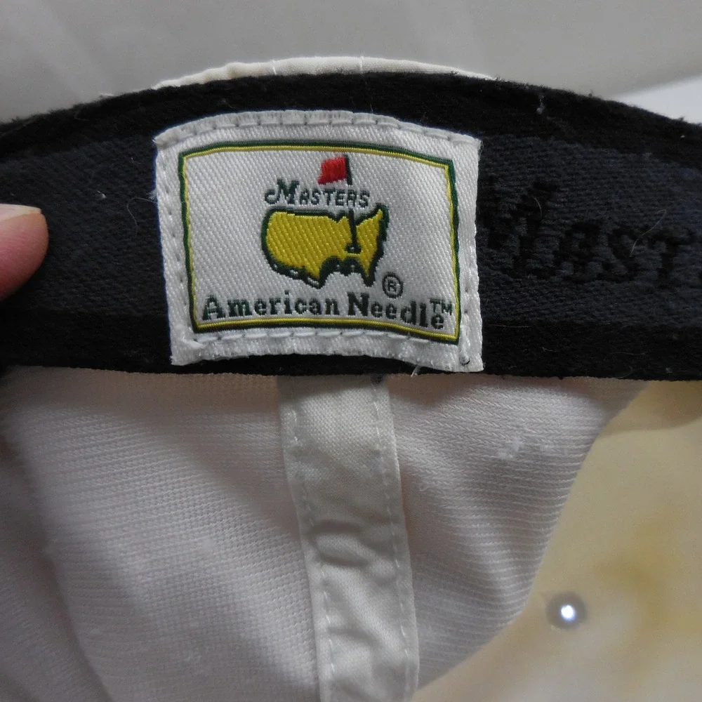 Masters Tournament Golf Hat American Needle White Snapback Performance Cap Logo